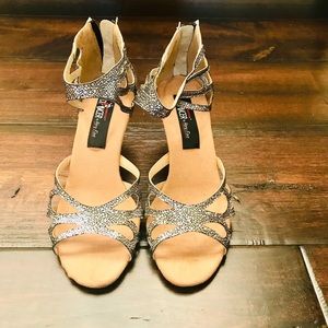 Silver Salsa heels